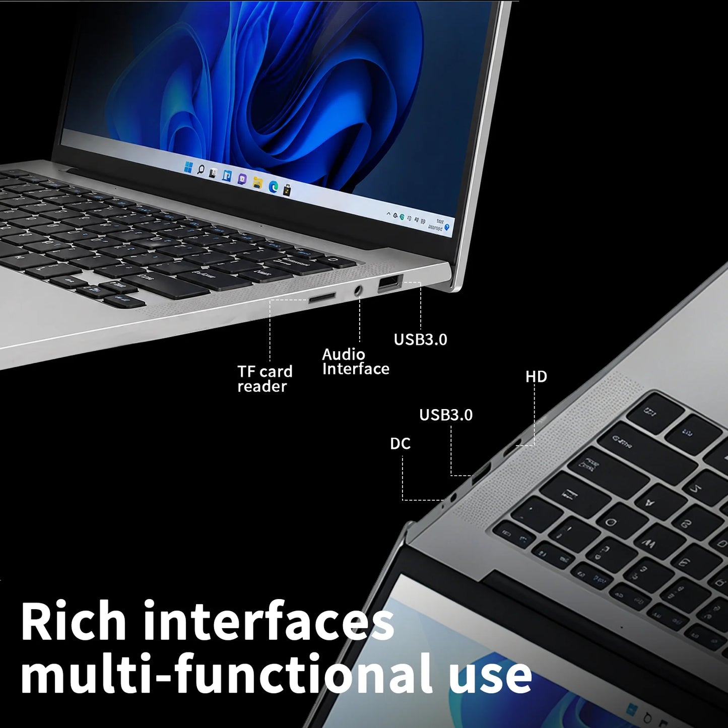 Chinese Customized New Intel 14-Inch N3350 Lightweight Business Laptop with Camera EU Plug & English Keyboard
