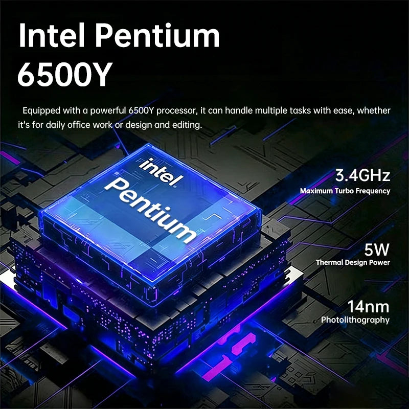15.6inch New Laptop Business Computer OEM Pentium 6500Y 16GB RAM 1TB SSD Windows 10/11 Notebook Laptop for School Students