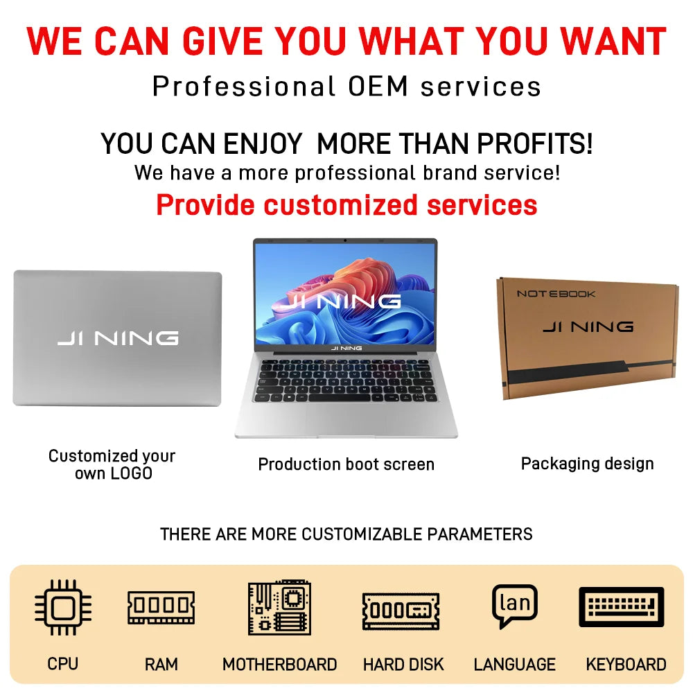 Chinese Customized New Intel 14-Inch N3350 Lightweight Business Laptop with Camera EU Plug & English Keyboard