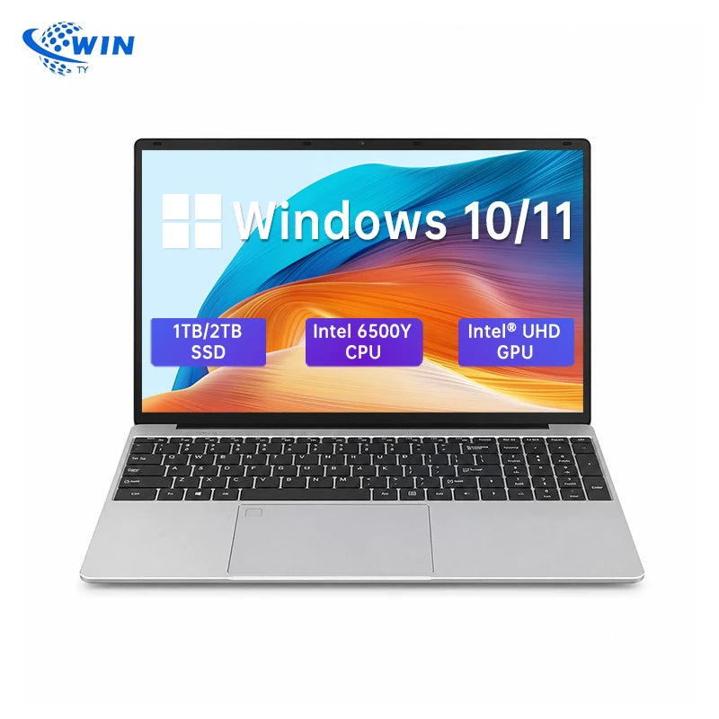 15.6inch New Laptop Business Computer OEM Pentium 6500Y 16GB RAM 1TB SSD Windows 10/11 Notebook Laptop for School Students