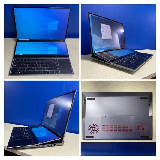 Original 16 Inch +14 Inch Two Screen 64Gb Ram Win11 Pro Intel Core I7 9th Gen I7-9750H Dual Touch Screen Office Laptop